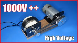 1000V+ High voltage generator from induction motor