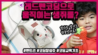 교원 레드펜코딩 프로그램으로 모디블록 생쥐 만들어봤어요.