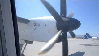 50 mins flight from Athens to Mytilene, Lesvos with Olympic Air DASH 8 Q400