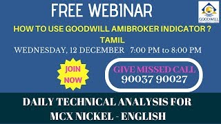MCX NICKEL TRADING TECHNICAL ANALYSIS DEC 12 2018 ENGLISH CHENNAI TAMIL NADU INDIA