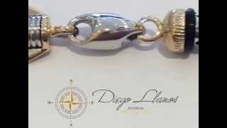 Cadena en oro blanco y oro amarillo