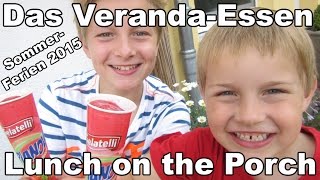 Sommerferien 2015 Vlog Das Veranda-Essen mit Erdbeer Eis Kanal für Kinder Kinderkanal