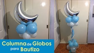 columna de globos bautizo