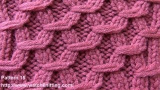 (Hexagonal ) - Embossed Stitches - Free Knitting Tutorial - Watch Knitting - pattern 15