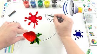 ОГРОМНАЯ КЛУБНИКА!!! (Раскраски для детей). Волшебный стол.
