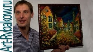 Красота старой улочки Франции - интересный рассказ о картине маслом.