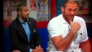 David Haye vs Tyson Fury.... Funny heavyweight boxing interview