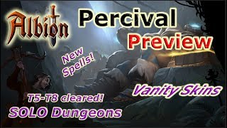 Percival preview, solo Dungeons, Golden Chest, Vanity Skins | Test Footage | Albion Online