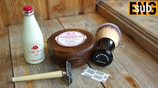 395 станок Юность, мыло Marlborough D.R.Harris, RazoRock BIG BRUCE, old spice fresh lime #бритьё
