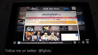 Microsoft Surface : Navigazione web browser test