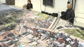 Pergamon | Panorama der antiken Metropole | Panoramakünstler Asisi bei der Arbeit