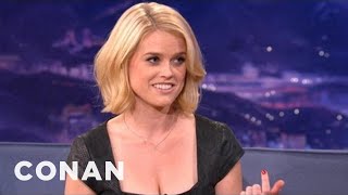 Alice Eve Explains Differences Between American & UK Dating - CONAN on TBS