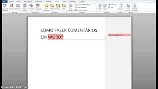 Como fazer comentários em Word