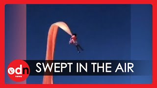 Shocking! 3-year-old Gets Swept 30ft in the Air