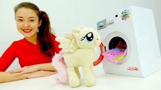Видео для девочек. Игры с Пони Рарити, Флатершай и Эплджек