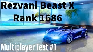 Asphalt 8: Rezvani Beast X (Rank 1686) Multiplayer test #1