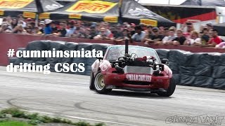 Cummins Miata drifting at CSCS
