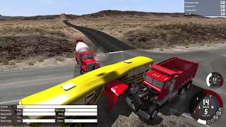 Отказали тормоза у школьного автобуса в beamng drive!  [рп ситуация]
