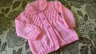 Кофта с косичками спицами для девочки