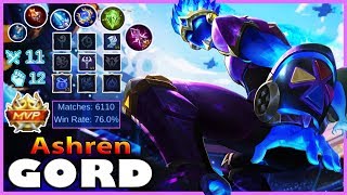 Gord Insane Damage Build, 76% Winrate 6k+ Matches | Rank 2 Global | Ashren | Mobile Legends