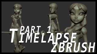Part 1 - Stylized Female sculpt timelapse - Rhett Mason "Andra"