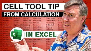 Excel Cell Tool Tip Calculated On The Fly - Episode 2631