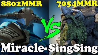 Dota 2 - Miracle- And Friends VS SingSing And Friends - Ranked Party Gameplay!