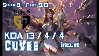 Gen CuVee IRELIA vs MORDEKAISER Top - Patch 9.13 KR Ranked