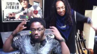 Dapo Torimiro in the studio with Siedah Garrett