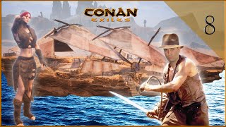 Conan Exiles T2 #8 ⚓ESCLAVOS⚓ GALLAMAN, GALEON NEGRO y CUEVAS DEL DESIERTO. Gameplay Español