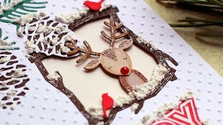 WHITE CHRISTMAS 2018 - DAY 18 - Merry Woodland Card