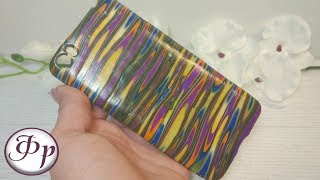 Яркий чехол для телефона из полимерной глины своими руками