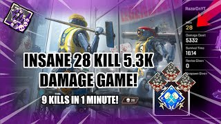 28 KILL GAME (9 Kills In 1 Minute)  Apex Legends