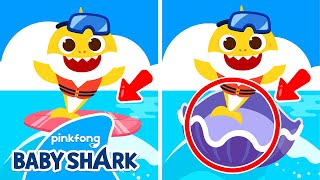[ Spot the Difference] Baby Shark in Summer Time! | Baby Shark Games 
