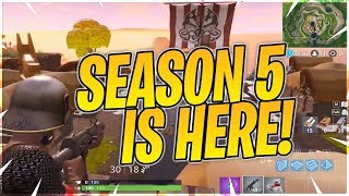 LANDING AT THE NEW VIKING SHIP!! - Fortnite Season 5 First Match