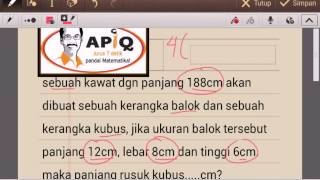 Rumus matematika balok dan kubus