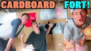 HUGE OUTDOOR CARDBOARD FORT!