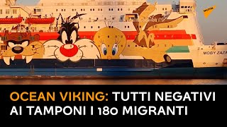 Ocean Viking: tutti negativi ai tamponi i 180 migranti
