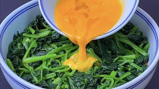 【小穎美食】菠菜不直接炒著吃了，教你一個新做法，挑食的孩子都愛吃，太香了