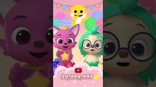 100M Subscribers on Pinkfong, Baby Shark and Hogi Channels Altogether! #shorts #100M #pinkfong