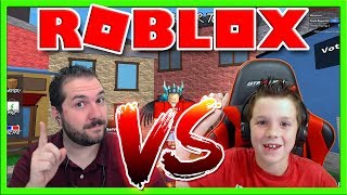Dad VS Son!! GamerBoyJJM destroys Mesoneer at Roblox MM2 1v1!