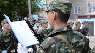Присяга Нугманова Миржана Бериковича. Караганда-Аксай. 6.07.2013. Мой жансол братишка)))