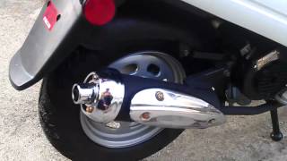50cc 139QMB GY6 scooter stock exhaust before