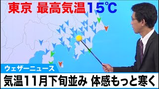 予報センター解説　10月8日(木)は気温上がらず　東京は11月下旬並みの寒さ