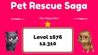 Pet Rescue Saga Level 1676 - No Boosters