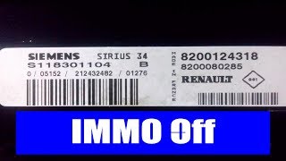 Отключить иммобилайзер Sirius 34