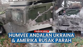 Humvee Ukraina Cacat setelah Dihantam Serangan Rusia