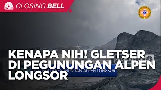 Gletser Di Pegunungan Alpen Longsor