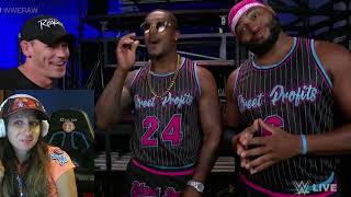 WWE Raw John Cena Backstage with Street Profits 6/27/22