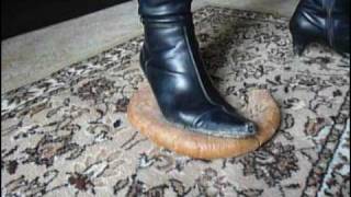 black boots- loaf of bread crush